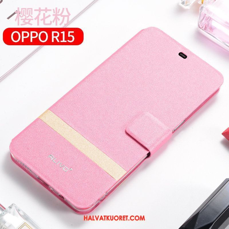 Oppo R15 Kuoret Suojaus Silikoni Sininen, Oppo R15 Kuori Nahkakotelo