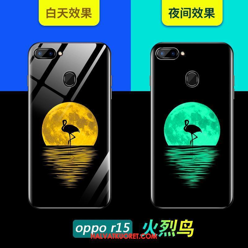 Oppo R15 Kuoret Tähti Lasi Murtumaton, Oppo R15 Kuori All Inclusive Musta