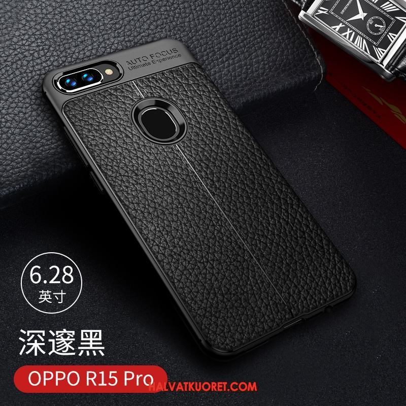 Oppo R15 Pro Kuoret Pu Kotelo All Inclusive, Oppo R15 Pro Kuori Puhelimen Silikoni