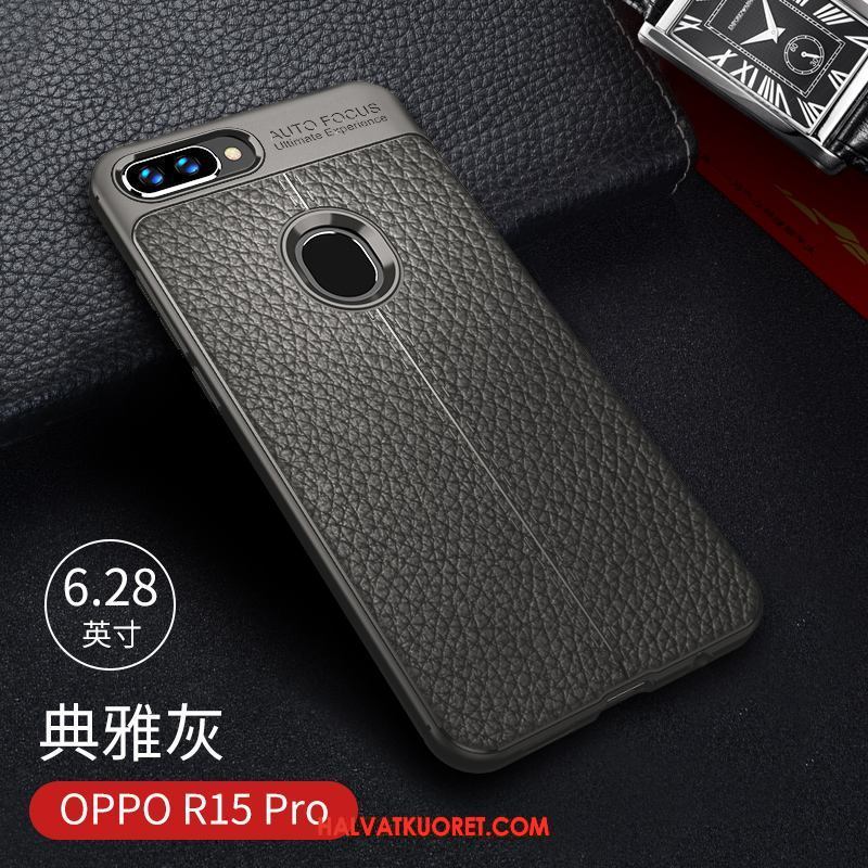 Oppo R15 Pro Kuoret Pu Kotelo All Inclusive, Oppo R15 Pro Kuori Puhelimen Silikoni