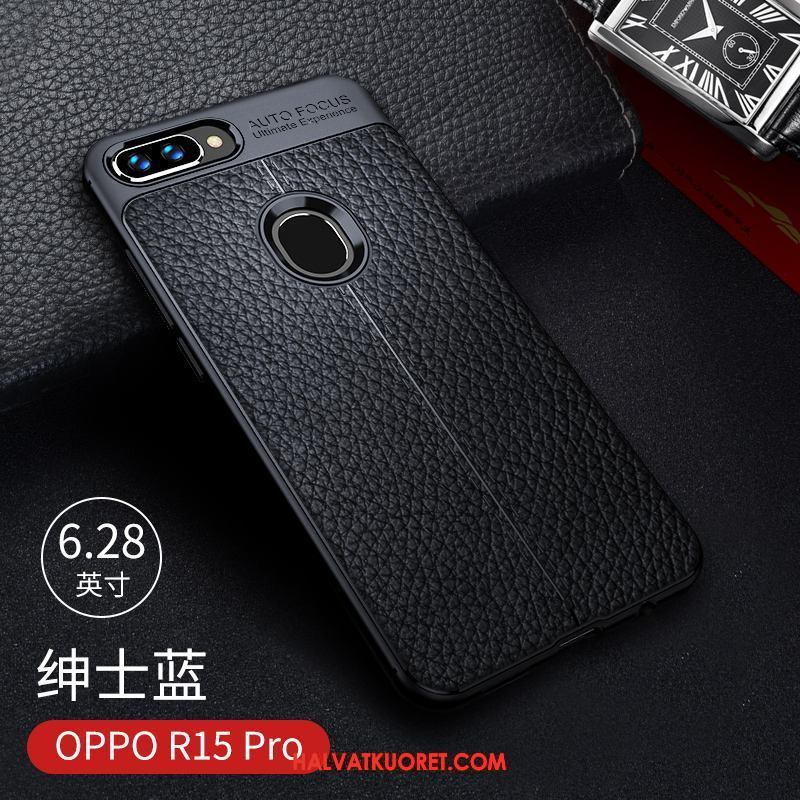 Oppo R15 Pro Kuoret Pu Kotelo All Inclusive, Oppo R15 Pro Kuori Puhelimen Silikoni