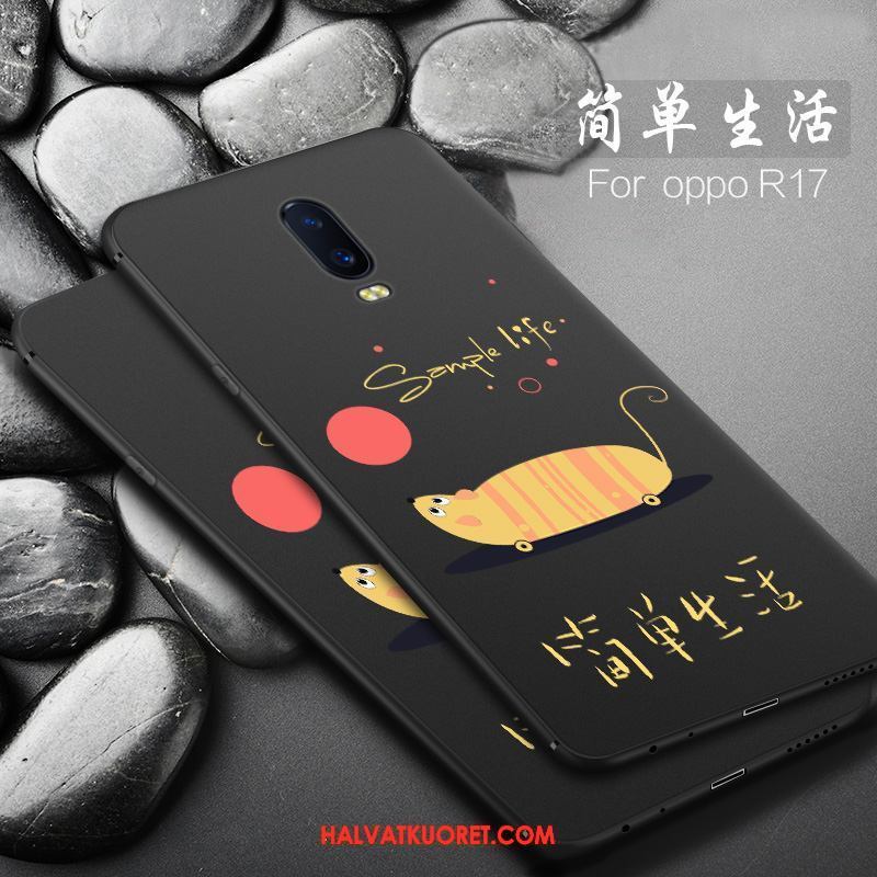 Oppo R17 Kuoret Ohut Luova Rakastunut, Oppo R17 Kuori Musta Pesty Suede