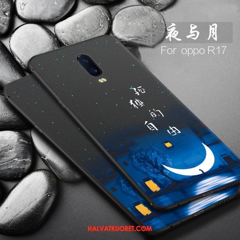 Oppo R17 Kuoret Ohut Luova Rakastunut, Oppo R17 Kuori Musta Pesty Suede