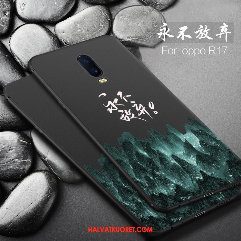 Oppo R17 Kuoret Ohut Luova Rakastunut, Oppo R17 Kuori Musta Pesty Suede