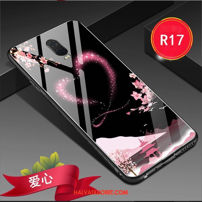 Oppo R17 Kuoret Puhelimen Ripustettavat Koristeet Musta, Oppo R17 Kuori All Inclusive Näytönsuojus