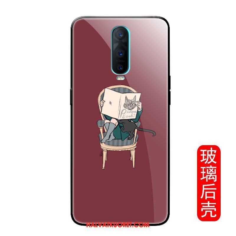 Oppo R17 Pro Kuoret Lasi Net Red Puhelimen, Oppo R17 Pro Kuori Peili Kissa