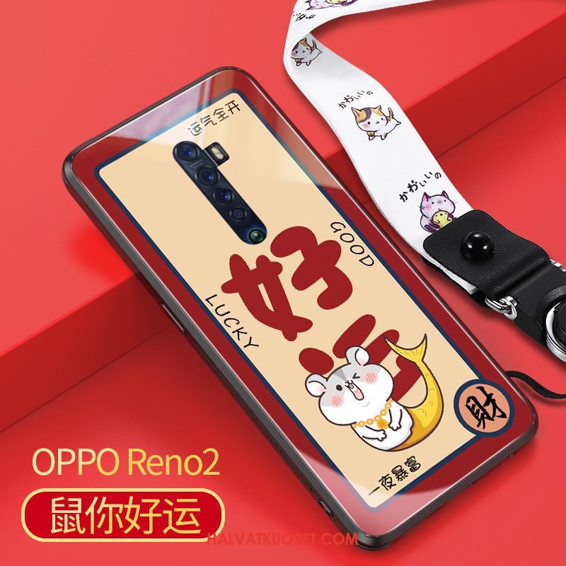 Oppo Reno 2 Kuoret Kotelo Karkaisu Puhelimen, Oppo Reno 2 Kuori Sarjakuva Punainen