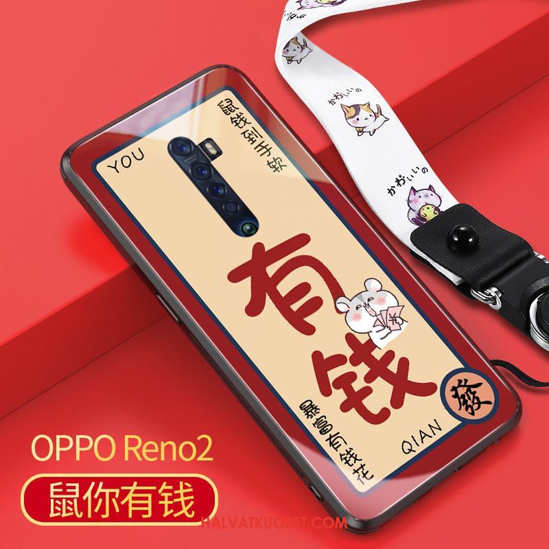 Oppo Reno 2 Kuoret Kotelo Karkaisu Puhelimen, Oppo Reno 2 Kuori Sarjakuva Punainen