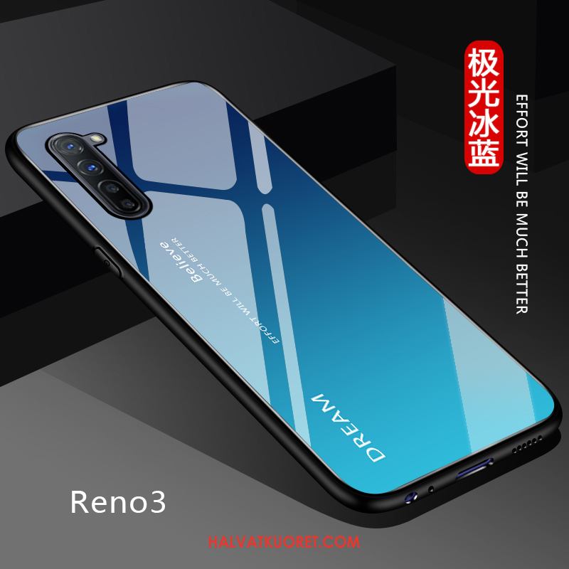 Oppo Reno 3 Kuoret All Inclusive Ohut Silikoni, Oppo Reno 3 Kuori Kotelo Musta