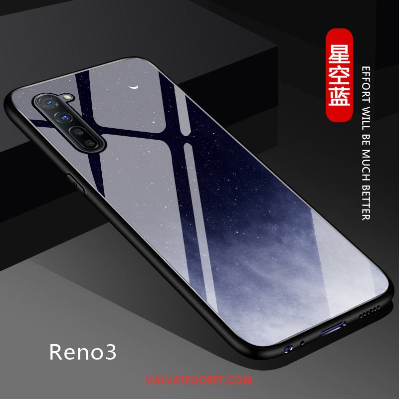 Oppo Reno 3 Kuoret All Inclusive Ohut Silikoni, Oppo Reno 3 Kuori Kotelo Musta