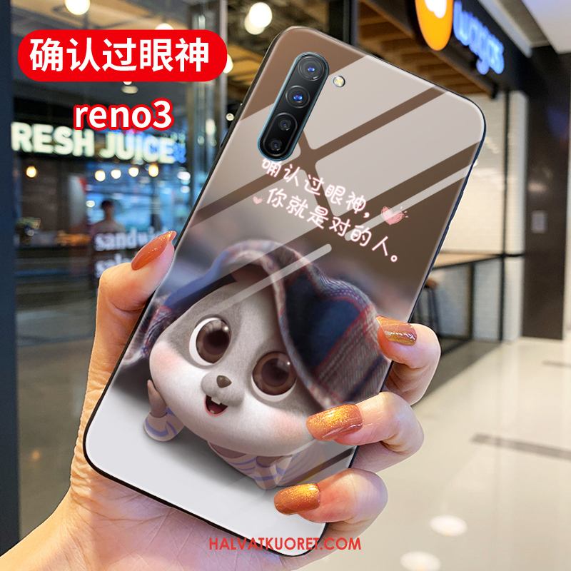 Oppo Reno 3 Kuoret Punainen Lasi Puhelimen, Oppo Reno 3 Kuori Ohut Ihana