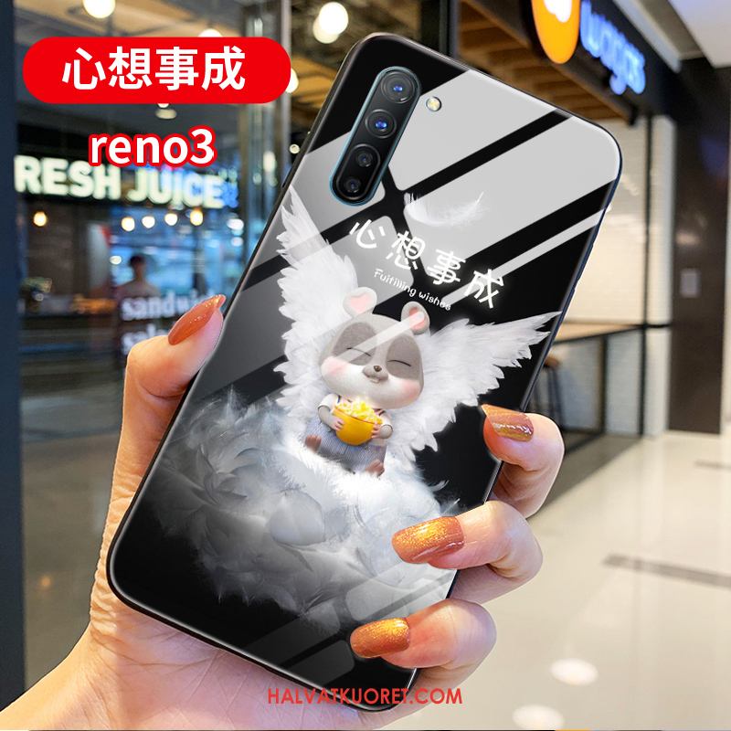 Oppo Reno 3 Kuoret Punainen Lasi Puhelimen, Oppo Reno 3 Kuori Ohut Ihana