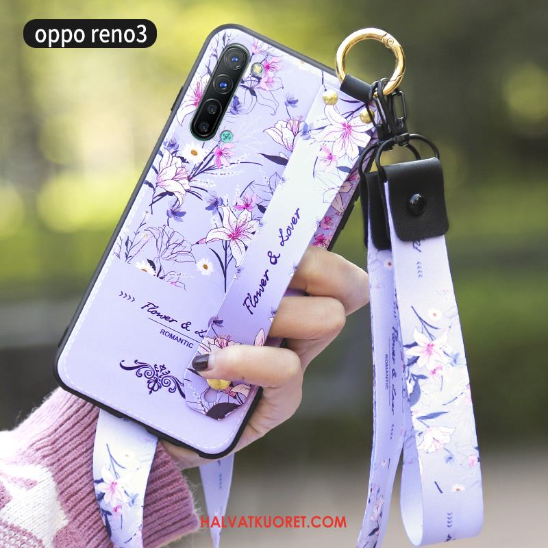 Oppo Reno 3 Kuoret Punainen Murtumaton, Oppo Reno 3 Kuori Silikoni Pehmeä Neste