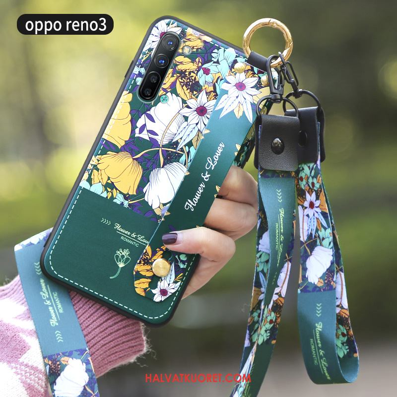 Oppo Reno 3 Kuoret Punainen Murtumaton, Oppo Reno 3 Kuori Silikoni Pehmeä Neste