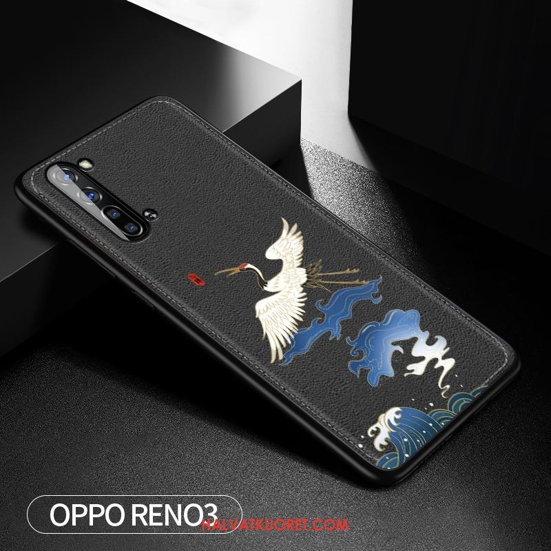 Oppo Reno 3 Kuoret Silikoni Kotelo Trendi, Oppo Reno 3 Kuori Sininen Net Red