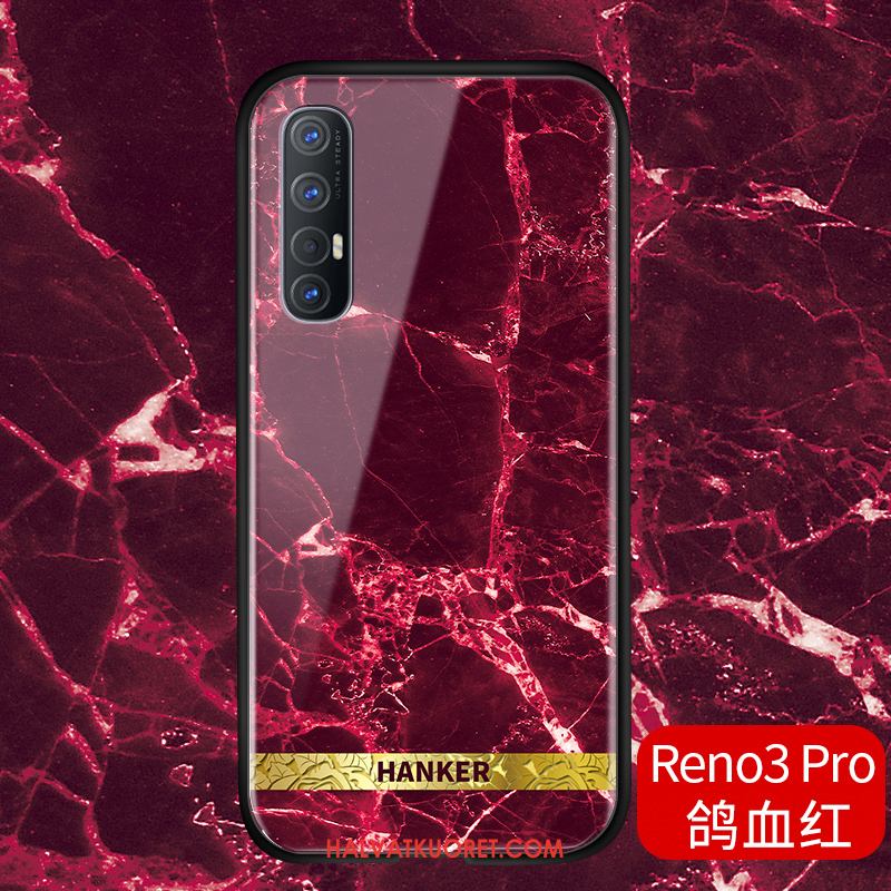 Oppo Reno 3 Pro Kuoret Pehmeä Neste Lasi Persoonallisuus, Oppo Reno 3 Pro Kuori Suojaus Murtumaton