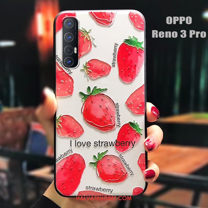 Oppo Reno 3 Pro Kuoret Silikoni Persoonallisuus Puhelimen, Oppo Reno 3 Pro Kuori Punainen Ohut