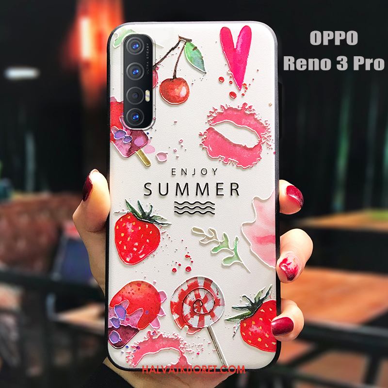 Oppo Reno 3 Pro Kuoret Silikoni Persoonallisuus Puhelimen, Oppo Reno 3 Pro Kuori Punainen Ohut