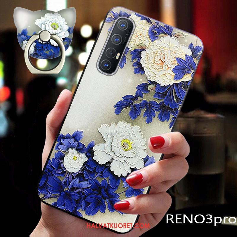 Oppo Reno 3 Pro Kuoret Tuuli Pesty Suede Kukka, Oppo Reno 3 Pro Kuori Puhelimen Ultra