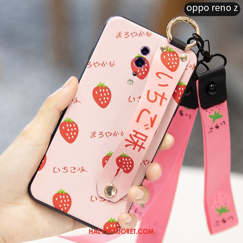 Oppo Reno Z Kuoret Silikoni Mansikka Trendi, Oppo Reno Z Kuori Kotelo Punainen