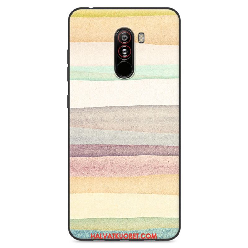 Pocophone F1 Kuoret All Inclusive Tide-brändi Silikoni, Pocophone F1 Kuori Sarjakuva Ihana Beige