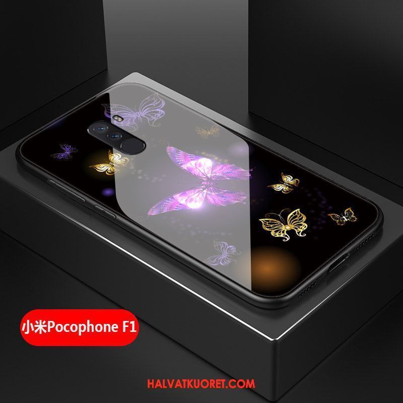 Pocophone F1 Kuoret Kova Lasi, Pocophone F1 Kuori Murtumaton Silikoni Beige