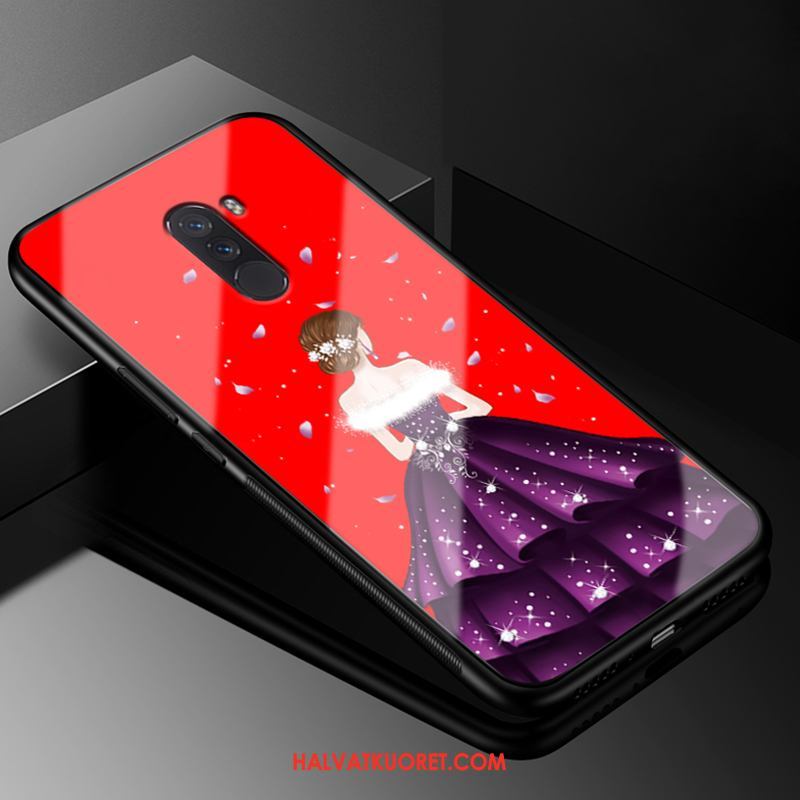 Pocophone F1 Kuoret Net Red Luova Suojaus, Pocophone F1 Kuori Puhelimen Kova Beige