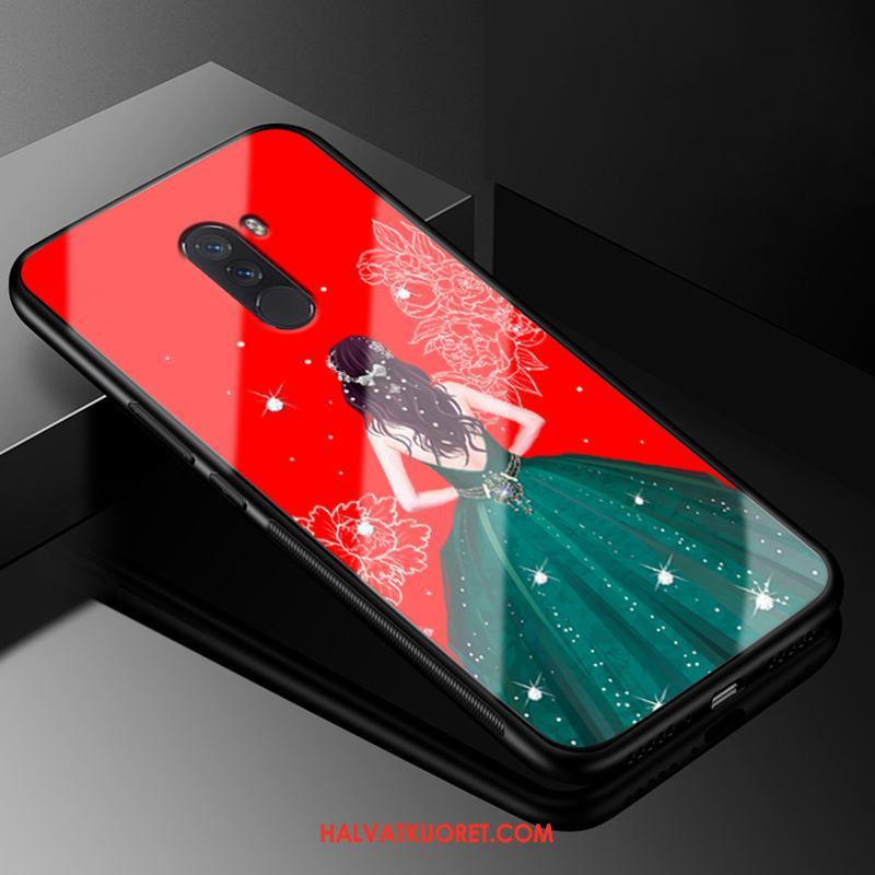 Pocophone F1 Kuoret Net Red Luova Suojaus, Pocophone F1 Kuori Puhelimen Kova Beige