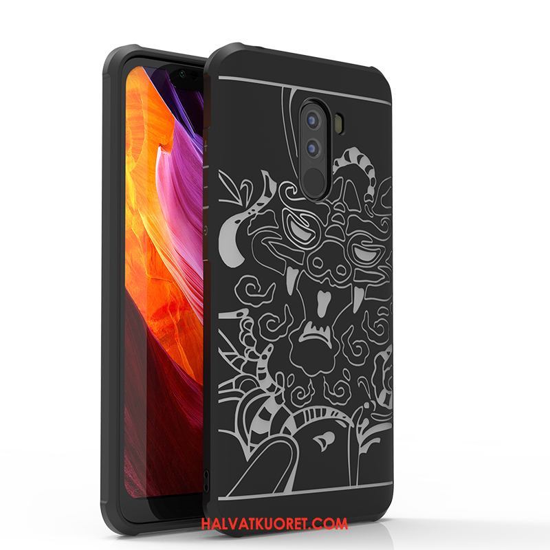 Pocophone F1 Kuoret Puhelimen Suupaltti, Pocophone F1 Kuori Pesty Suede Pehmeä Neste Beige