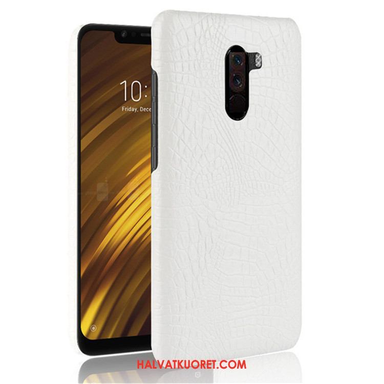 Pocophone F1 Kuoret Suojaus Jauhe Kova, Pocophone F1 Kuori Kukkakuvio Kotelo Beige