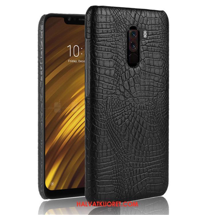 Pocophone F1 Kuoret Suojaus Jauhe Kova, Pocophone F1 Kuori Kukkakuvio Kotelo Beige