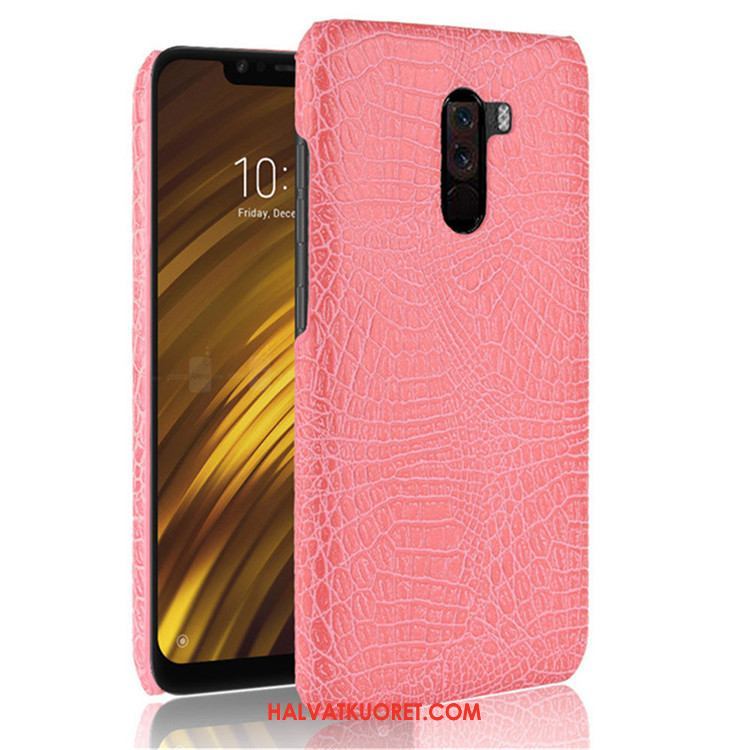 Pocophone F1 Kuoret Suojaus Jauhe Kova, Pocophone F1 Kuori Kukkakuvio Kotelo Beige