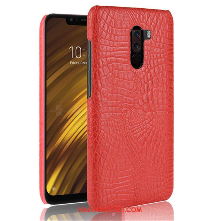 Pocophone F1 Kuoret Suojaus Jauhe Kova, Pocophone F1 Kuori Kukkakuvio Kotelo Beige