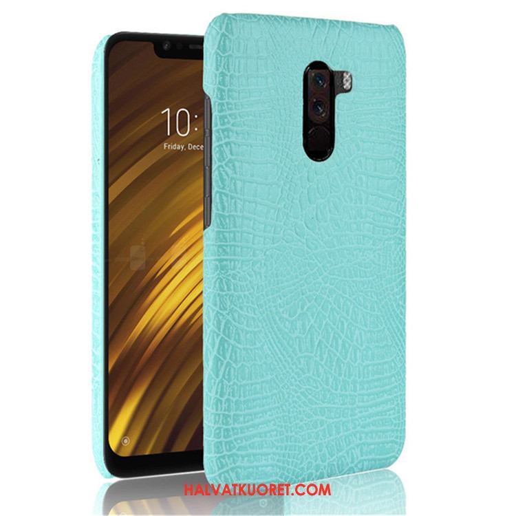 Pocophone F1 Kuoret Suojaus Jauhe Kova, Pocophone F1 Kuori Kukkakuvio Kotelo Beige