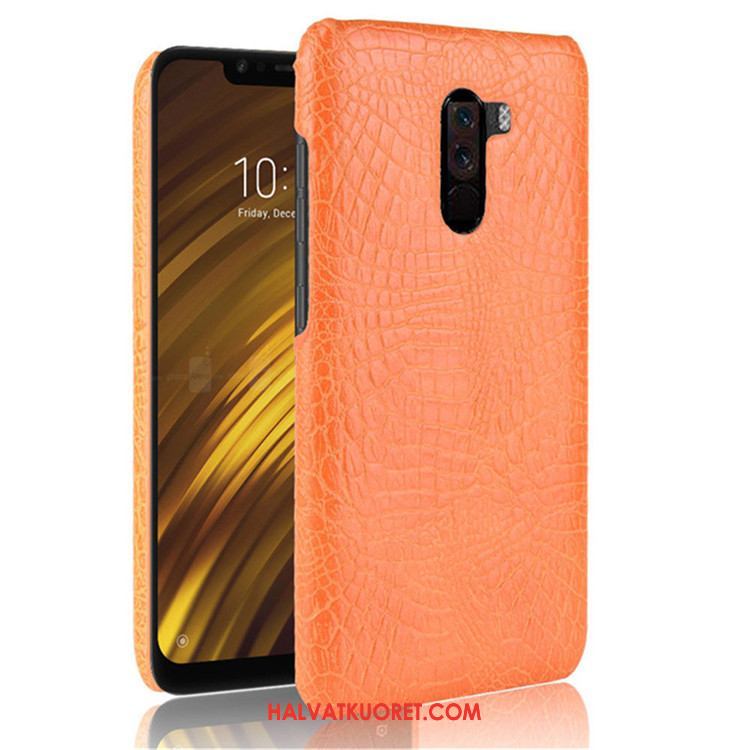 Pocophone F1 Kuoret Suojaus Jauhe Kova, Pocophone F1 Kuori Kukkakuvio Kotelo Beige