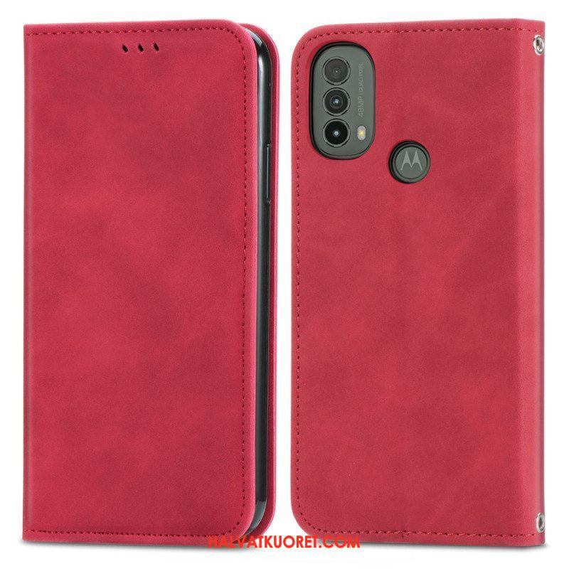 Puhelinkuoret Moto E40 / E30 / E20 Kotelot Flip Skin-touch Design