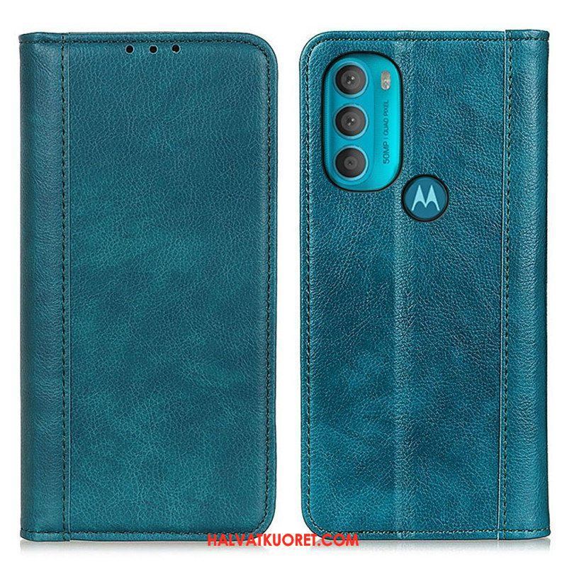 Puhelinkuoret Moto G71 5G Kotelot Flip Elegance Haljattu Litsi Nahka