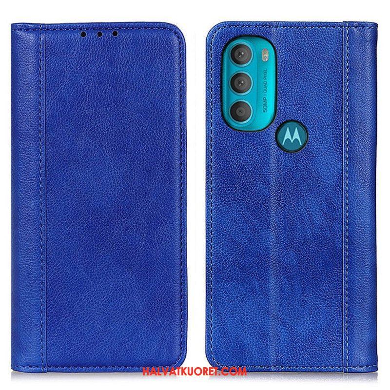 Puhelinkuoret Moto G71 5G Kotelot Flip Elegance Haljattu Litsi Nahka