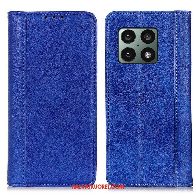 Puhelinkuoret OnePlus 10 Pro 5G Kotelot Flip Litchin Nahkainen Värillinen Versio