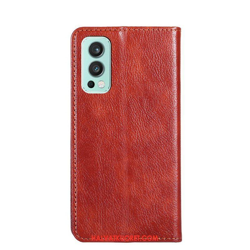 Puhelinkuoret OnePlus Nord 2 5G Kotelot Flip Vintage Nahkatyyli