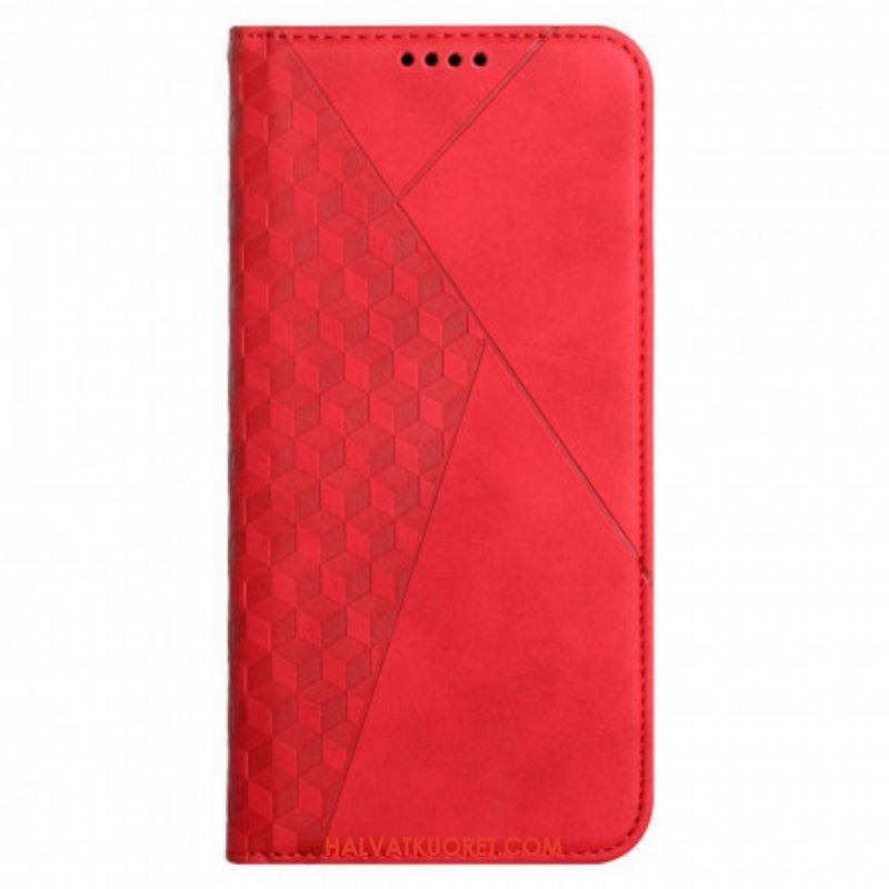 Puhelinkuoret Oppo A94 5G Kotelot Flip Cubic Style Skin-touch