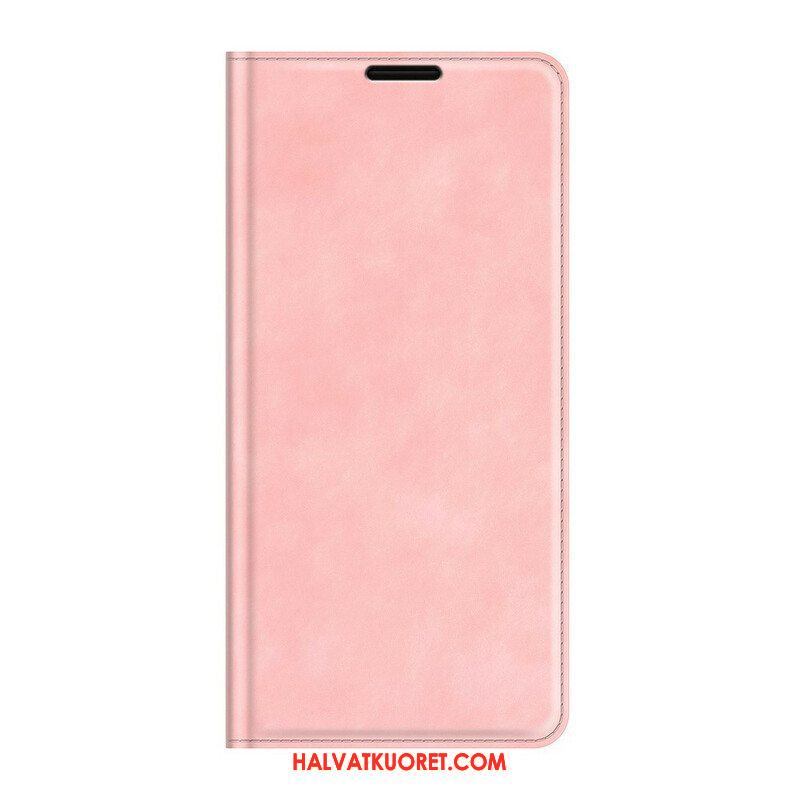 Puhelinkuoret Oppo Find X3 Neo Kotelot Flip Silky Touch -nahkaefekti