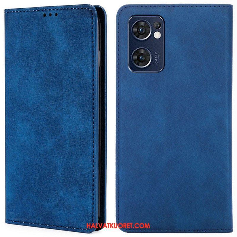 Puhelinkuoret Oppo Find X5 Lite Kotelot Flip Skin-touch Leather Effect