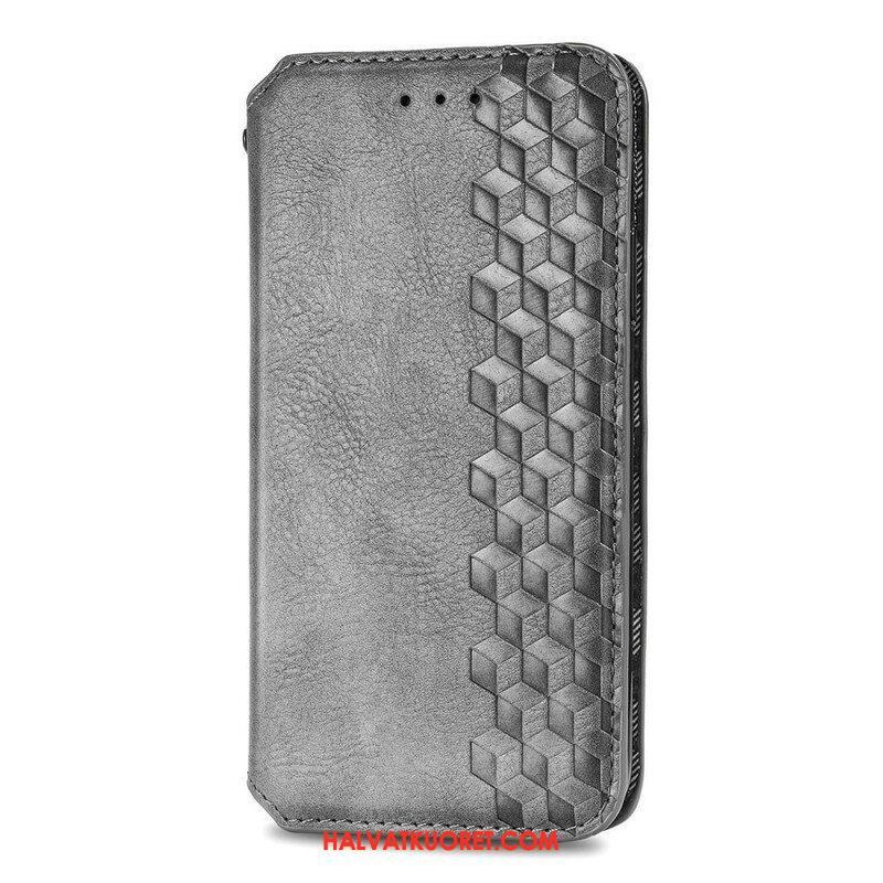 Puhelinkuoret Samsung Galaxy S21 FE Kotelot Flip Nahkaefekti Diamond Texture