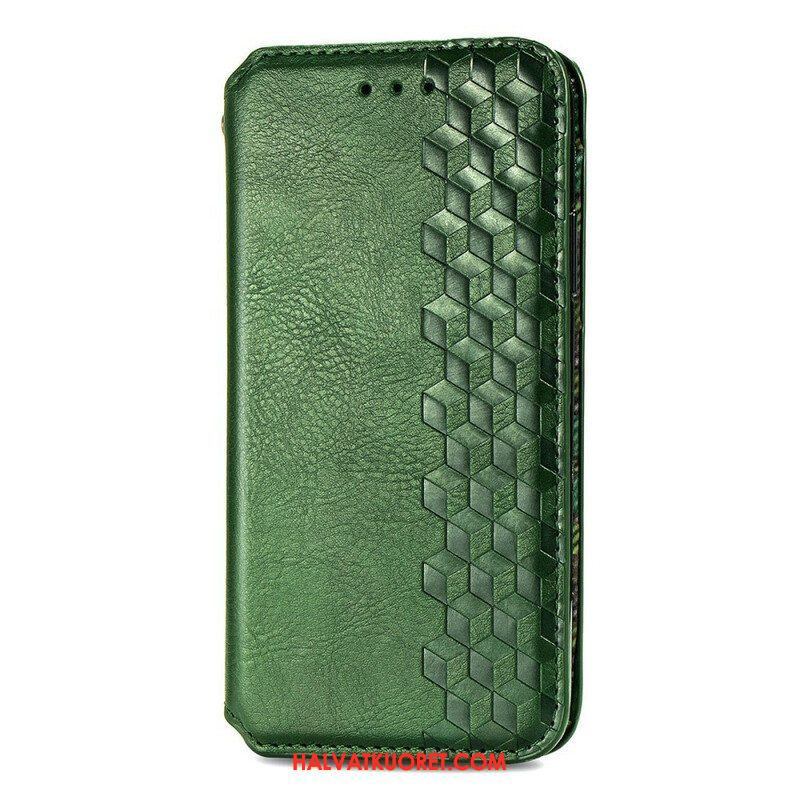 Puhelinkuoret Samsung Galaxy S21 FE Kotelot Flip Nahkaefekti Diamond Texture