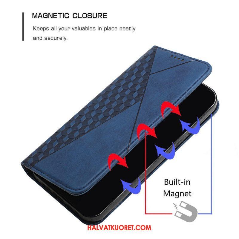 Puhelinkuoret Samsung Galaxy S21 Ultra 5G Kotelot Flip Geo-nahkaefekti