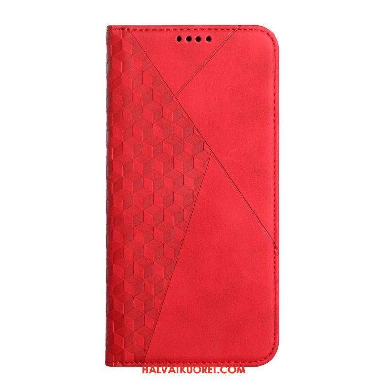 Puhelinkuoret Samsung Galaxy S23 Ultra 5G Kotelot Flip Style Nahka 3d-kuvio