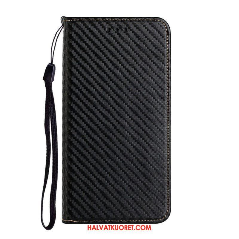 Puhelinkuoret Samsung Galaxy S23 Ultra 5G Suojaketju Kuori Kotelot Flip Strappy Carbon Fiber Style