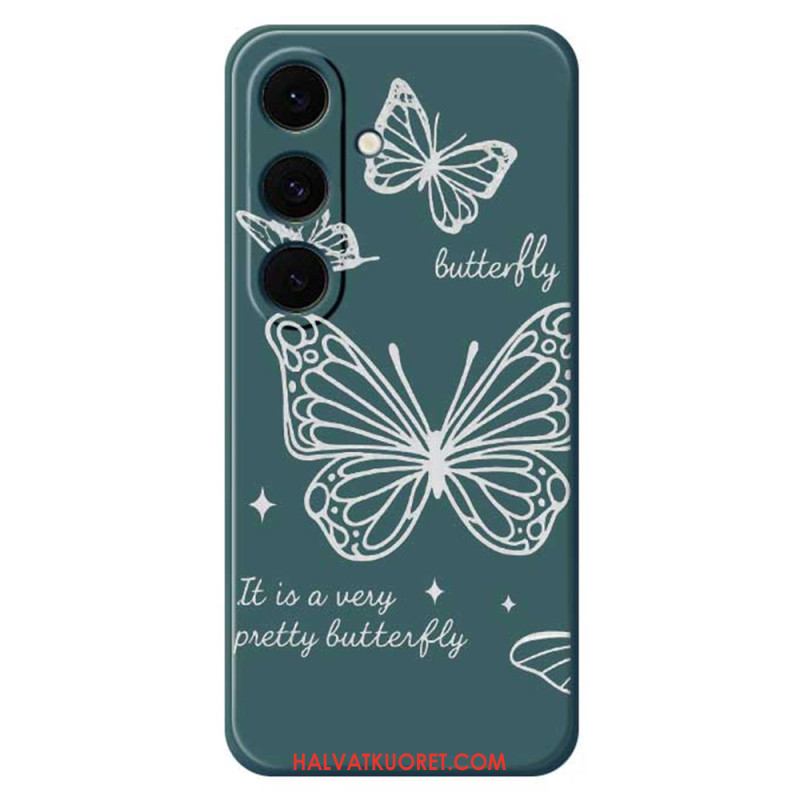 Puhelinkuoret Samsung Galaxy S25 Fe Valkoinen Perhos-silikoni