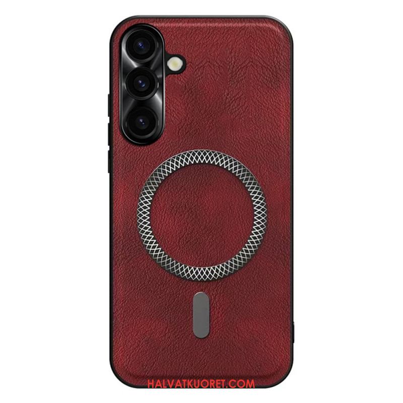 Puhelinkuoret Samsung Galaxy S26 Plus Nahkaefekti Ja Metallinen Linssikehys